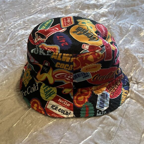 Coca-Cola Reversible Bucket Hat Funky Multicolor Fun Coke Design Collectible - Picture 4 of 5